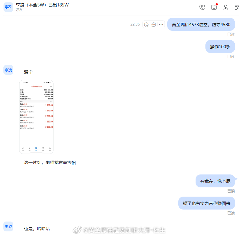 有我在，别怕！黄金金价外汇黄金[超话]黄金[超话]现货黄金黄金原油趋势剖析大师-