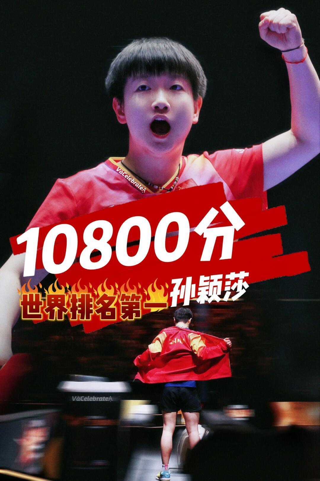 莎莎断层第一，且破万，真的好牛哇👏#孙颖莎10800积分保持断层第一# ​​​
