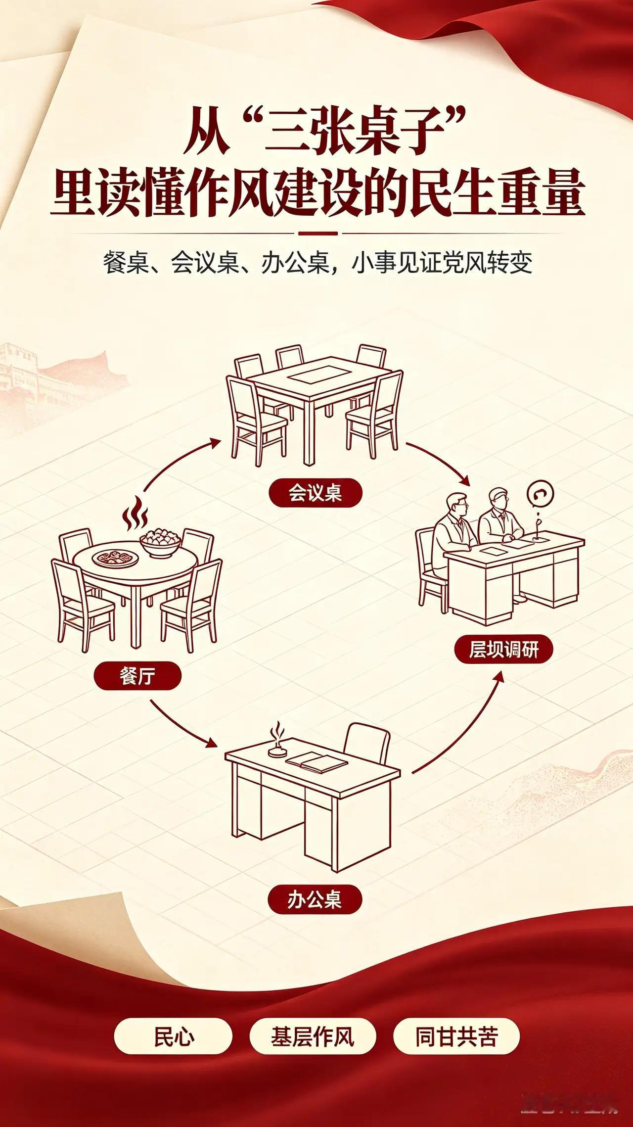一张餐桌，能吃掉什么？过去，能吃掉的是一上午的时间、一桌人的精力，还有群众看在眼