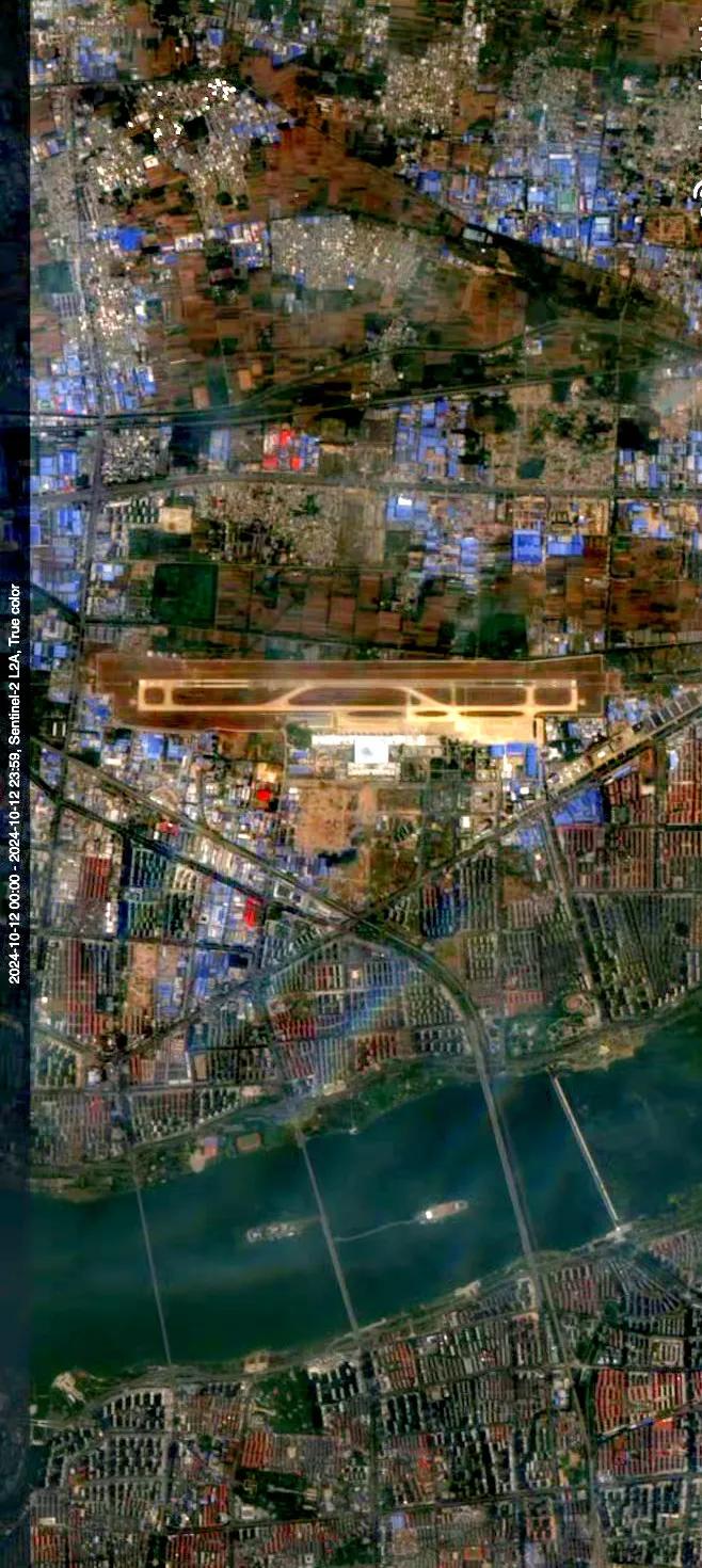 山东省临沂机场最近卫星图（10.12）