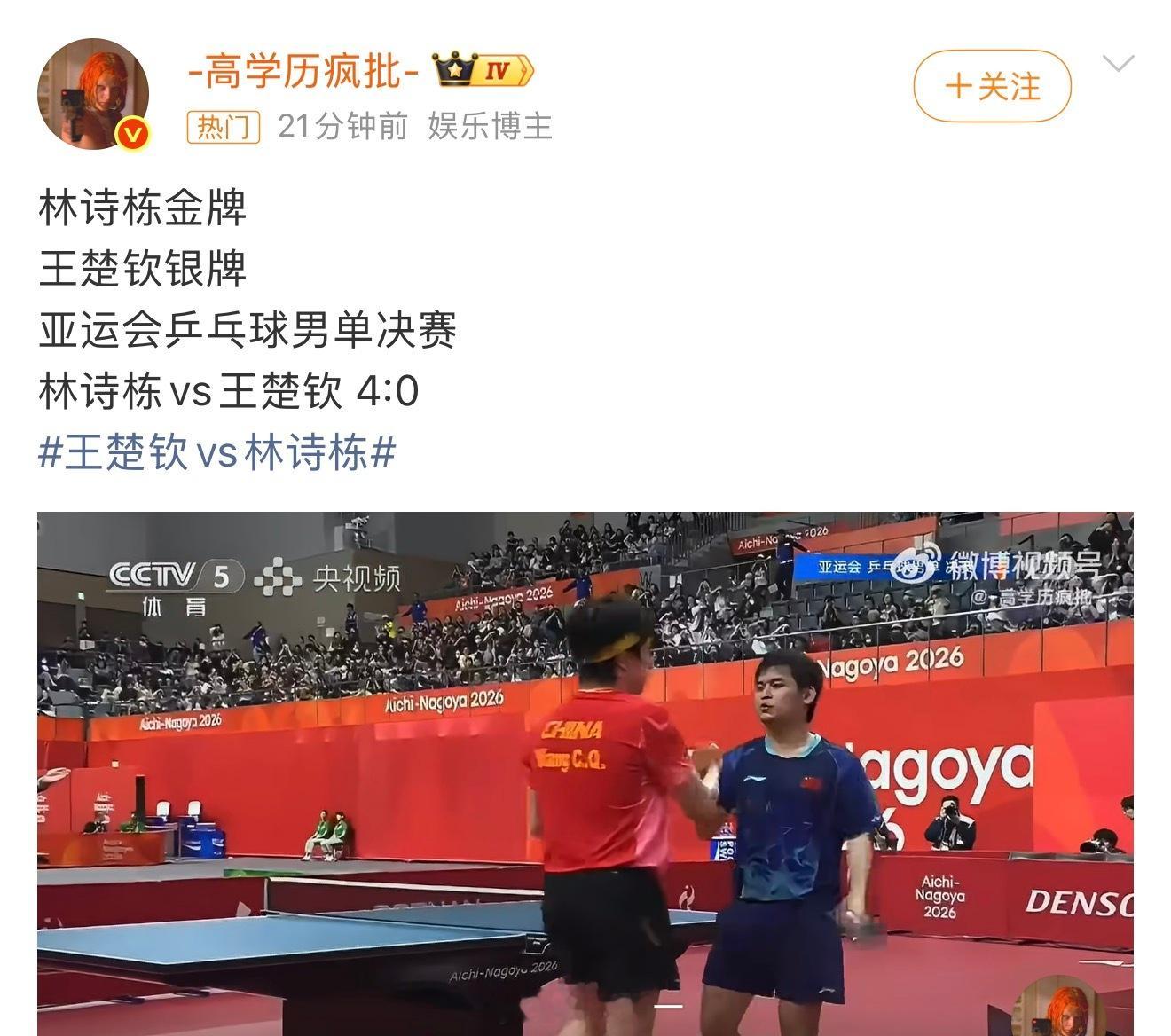 我去，林诗栋4比0战胜了王楚钦，林诗栋现在这么厉害吗[衰]王楚钦vs林诗栋林诗栋