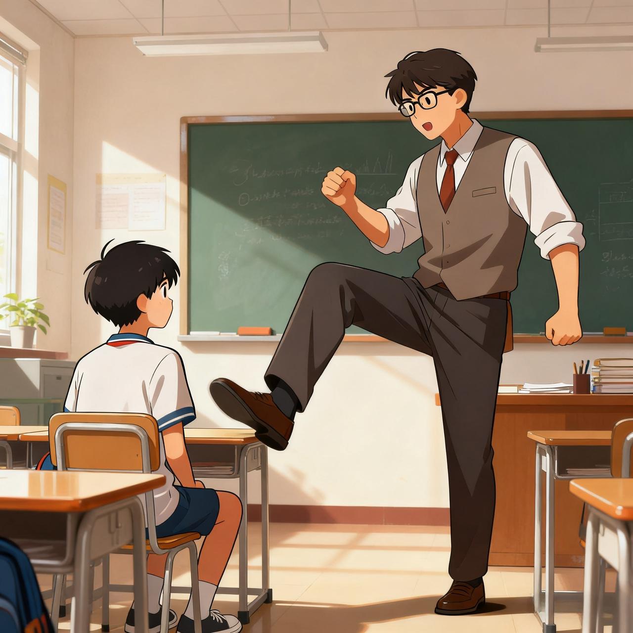 10月10日，广西南宁。有网友发视频称，江南区一学校老师在操场踹倒多名学生，该网