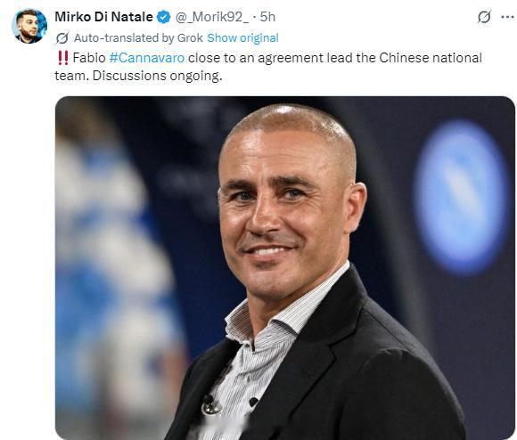 卡纳瓦罗接近执教国足 球迷们怎么看？卡纳瓦罗是否适合国家队？全尤文记者Mirko