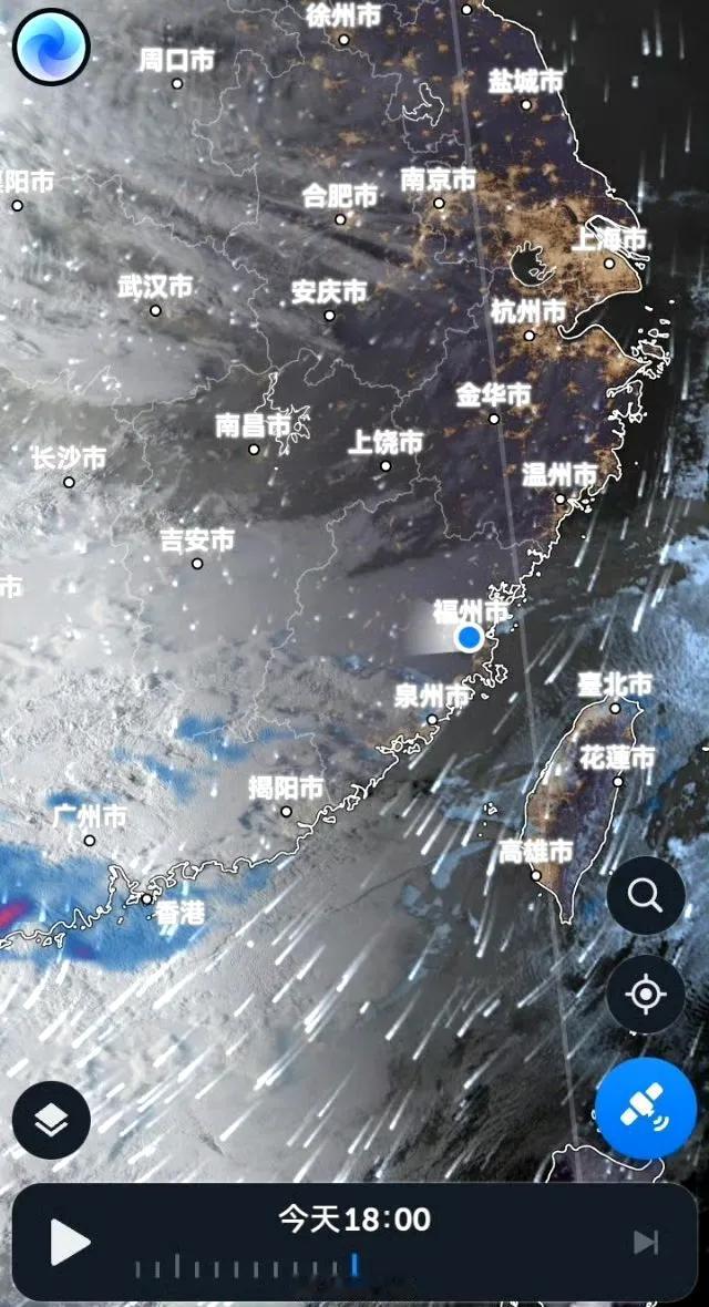 今天（6日，周四）在准静止锋的影响下，福州各地天气阴有小雨。截止17时福州主城区