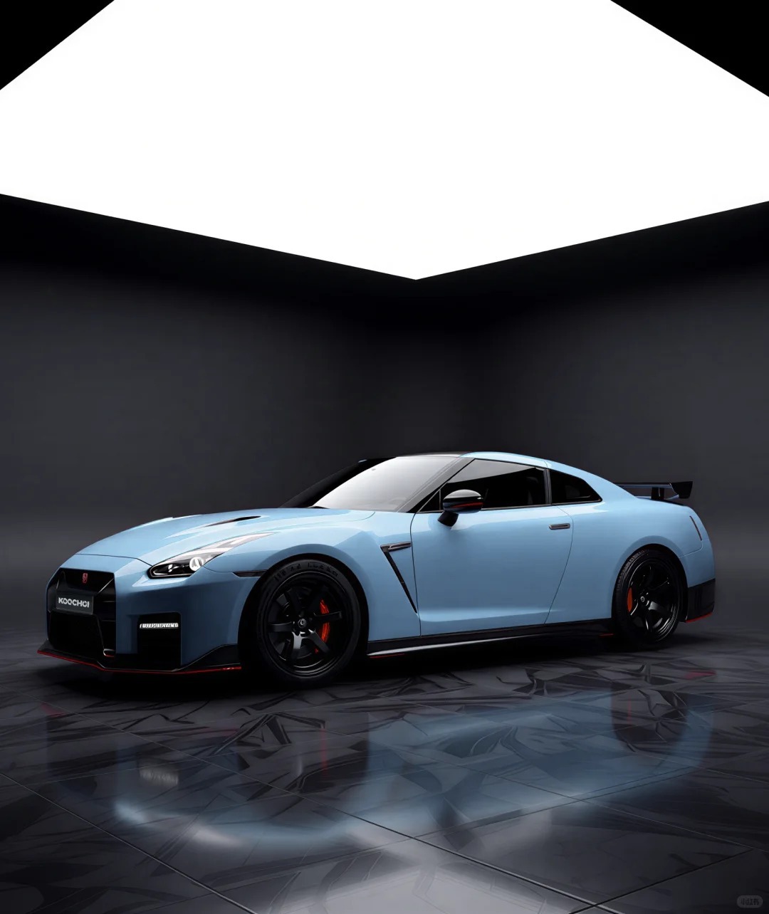 Baby blue的日产GTR，真的令人无法抗拒呢车的新衣