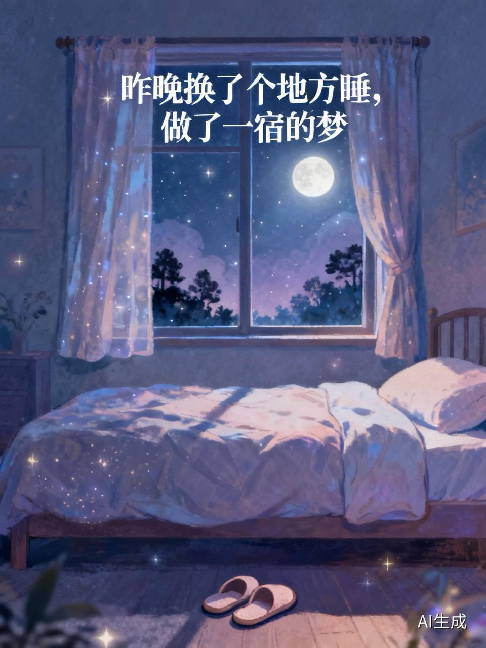 昨晚换了个地方睡，结果做了一宿的梦，乱七八糟的，醒了心里头堵得慌。

梦见我爸了