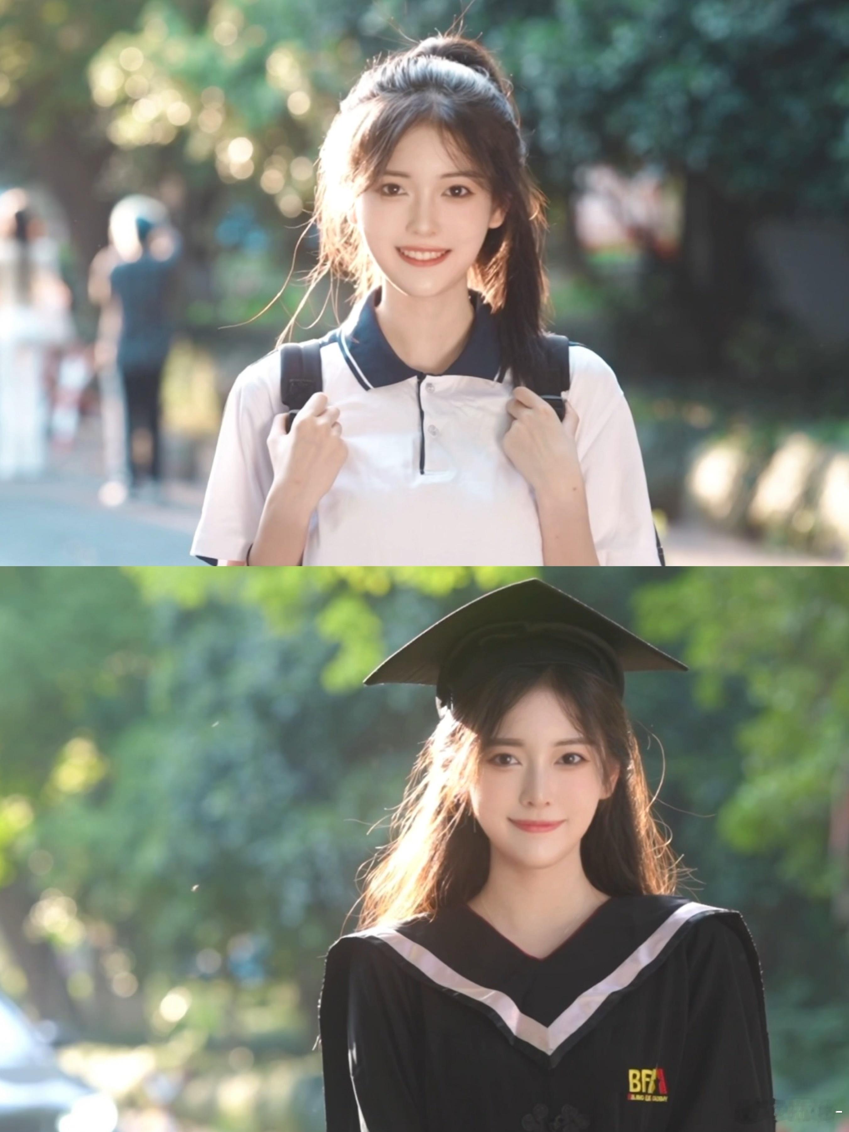 “她站在那里 就是整个青春”             #毕业季# ​​​