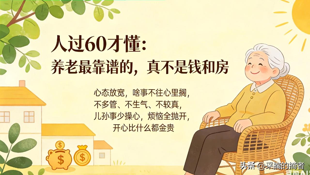 说真的，人活到60岁以后
什么子女孝顺、儿孙满堂，存款多、房子大
都不如这几样东