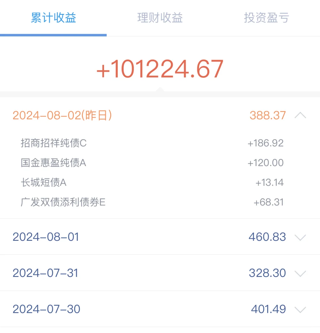 7月理财总结