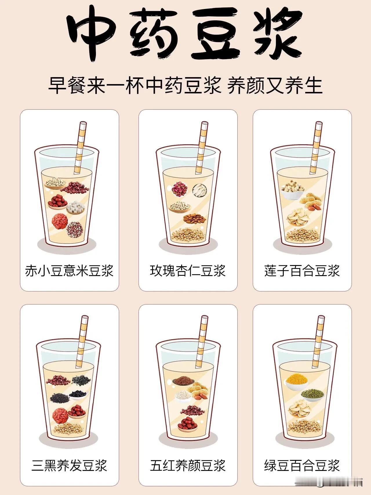 一周不重复！中药养生豆浆 不仅营养还好喝
👉今天分享6款中药养生豆浆，在传统的