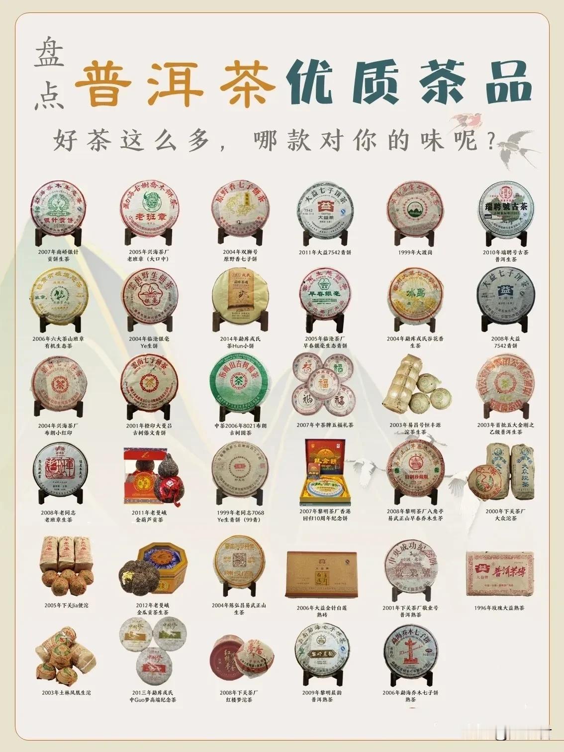 优质好喝的普洱茶，有哪些？

随着人们对健康生活的追求越来越高，喝茶的人也越来越