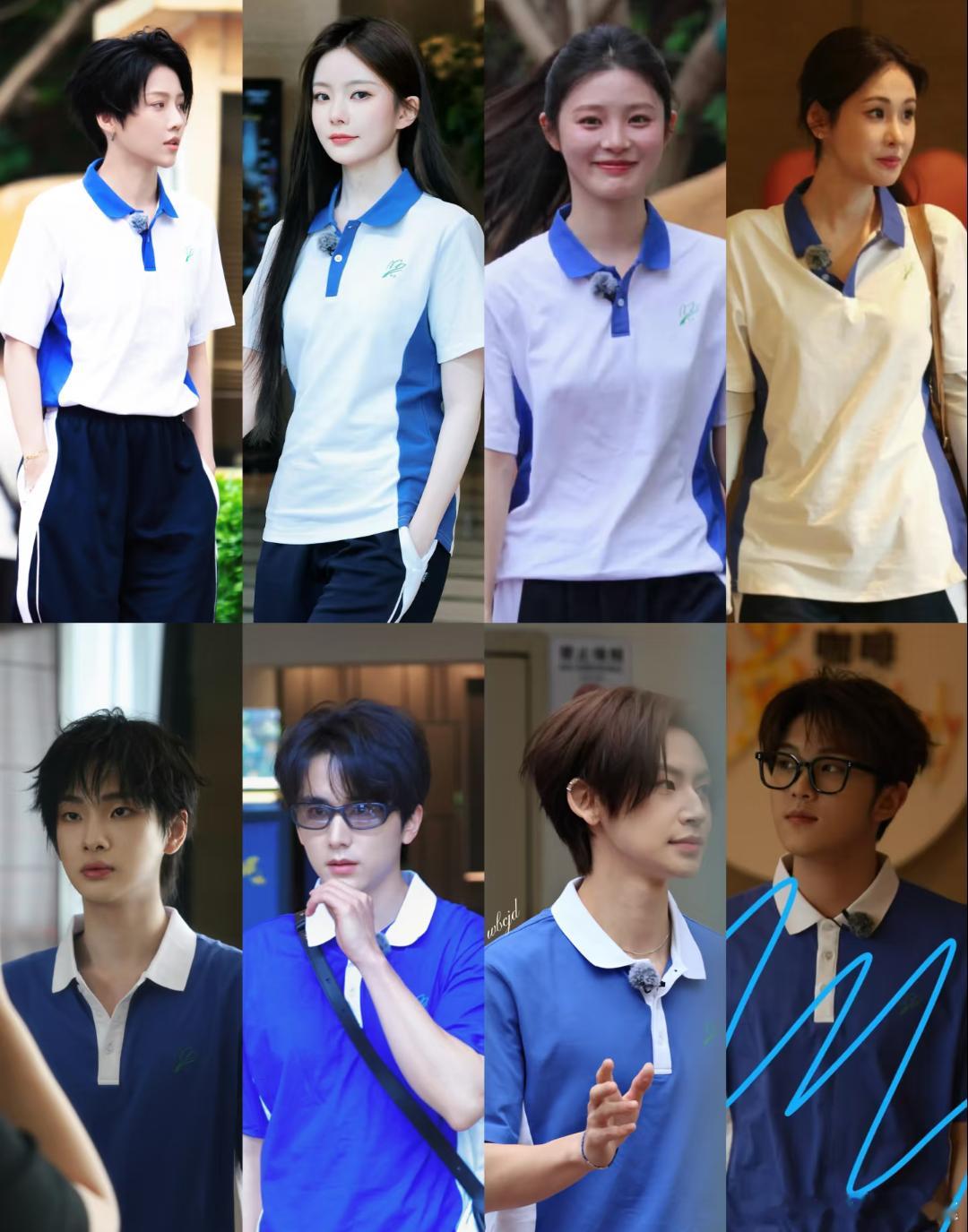音你而来全员校服录制路透张碧晨、张新成、刘雨昕、小鬼王琳凯、周震南、姚晓棠、陈卓