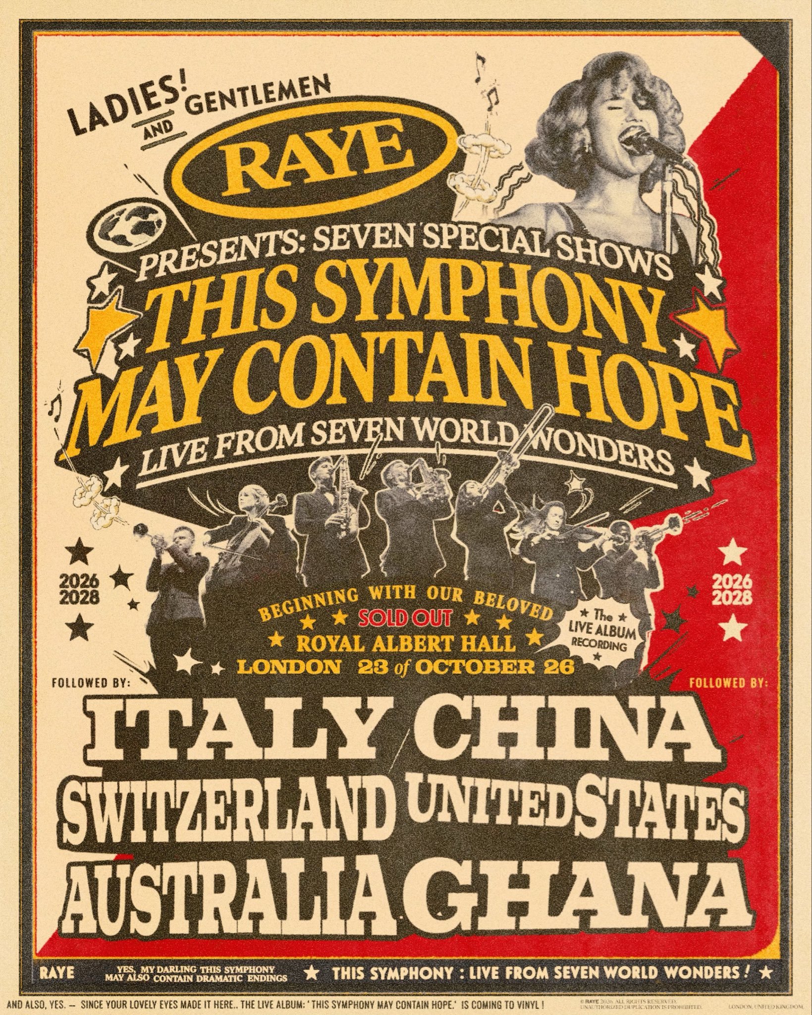 【🆘】RAYE宣布将来中国举办特别演唱会！！12月10日正式宣布具体场次！[捂