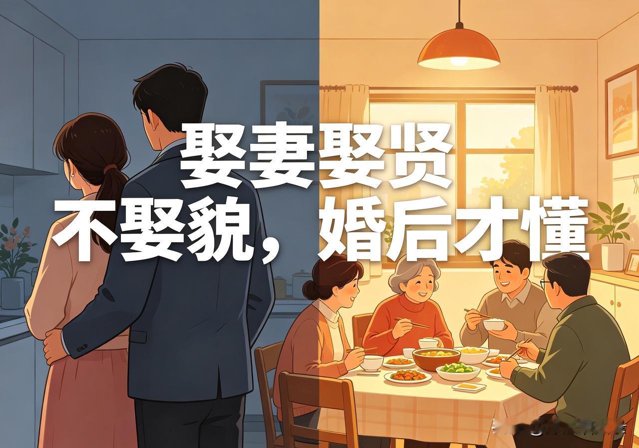 娶妻到底是娶贤还是娶貌？这个问题，年轻时和婚后，答案真的不一样。
 
年轻时谁都