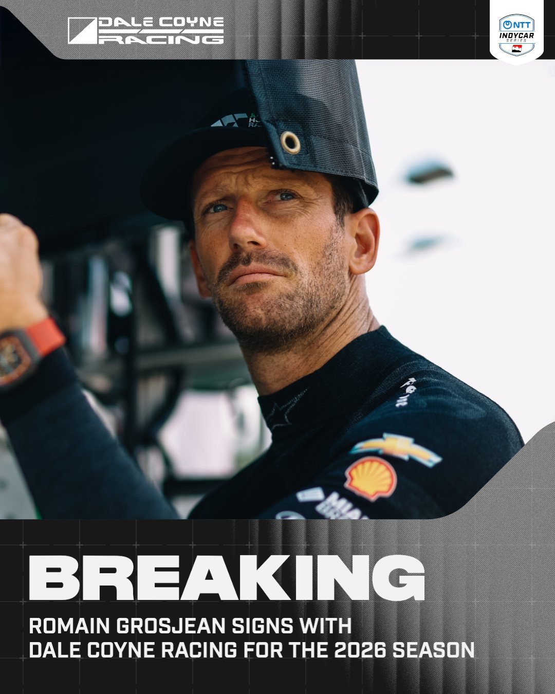 Dale Coyne Racing车队确认格罗斯让将在2026赛季IndyCar