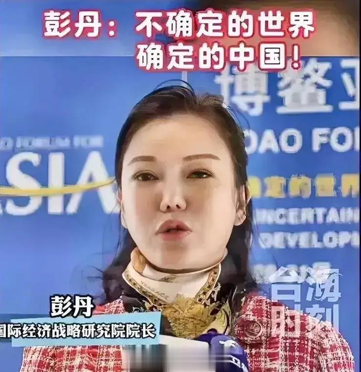 彭丹，国际经济战略研究院院长。从演员到经济学家，励志。《狄仁杰》中的金木兰，《天