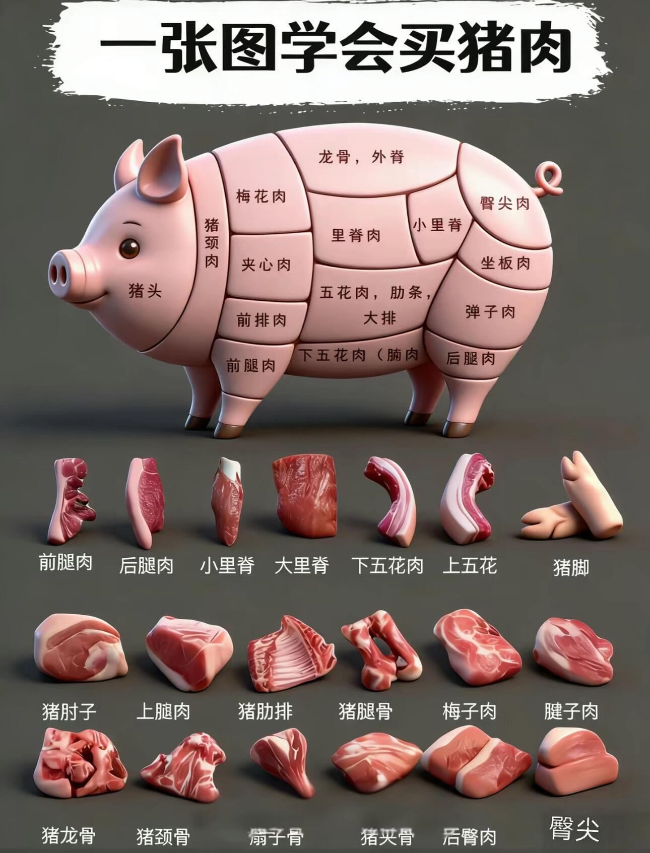 一张图学会买猪肉 