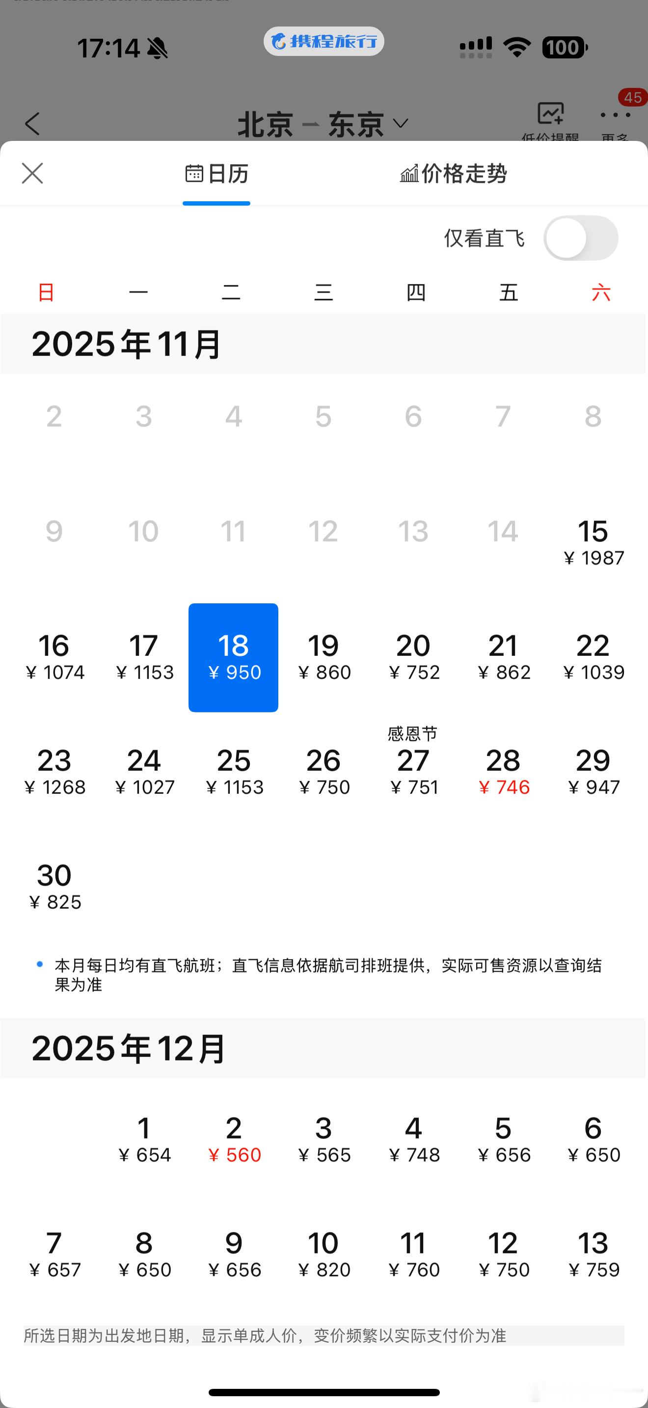 也没有网传说的那么便宜啊，100来块钱就能飞过去大家都是在哪里看见的，真的奇了怪