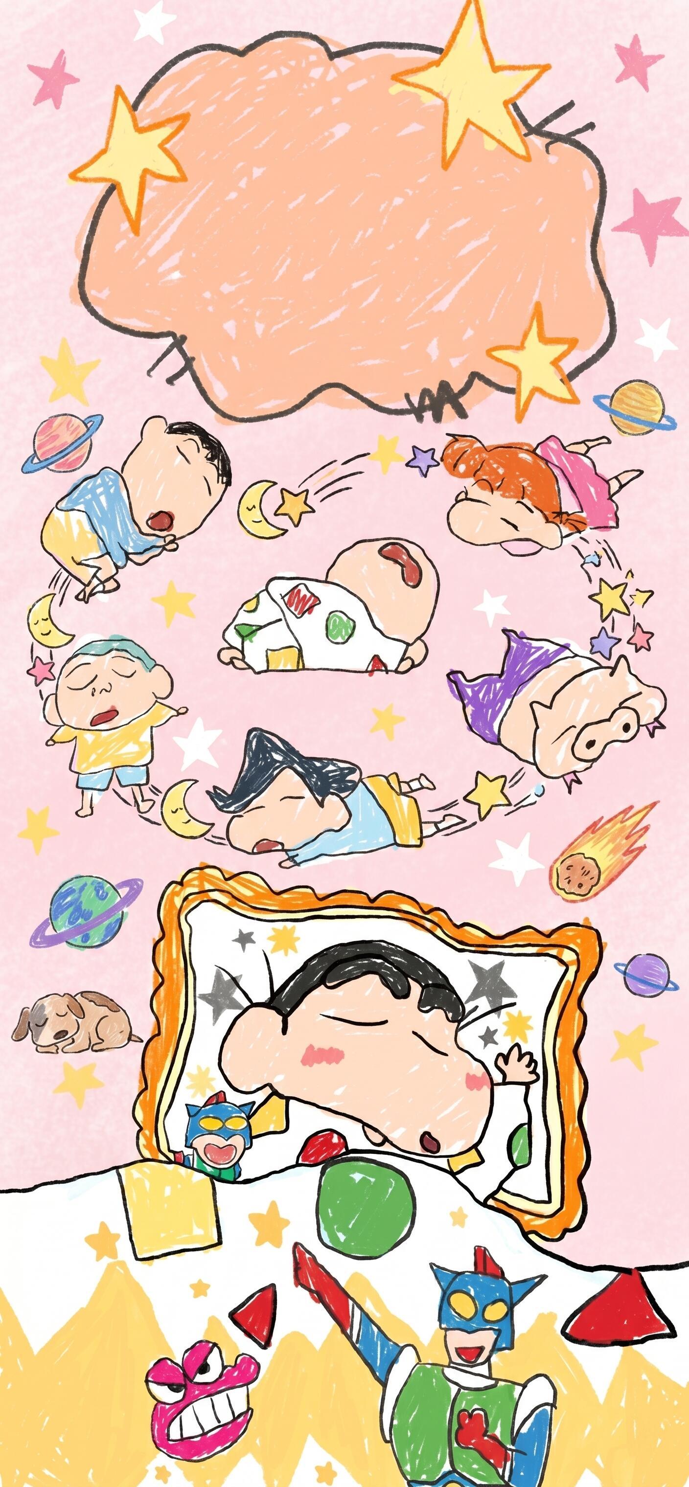 换上蜡笔小新手机壁纸啦啦啦 