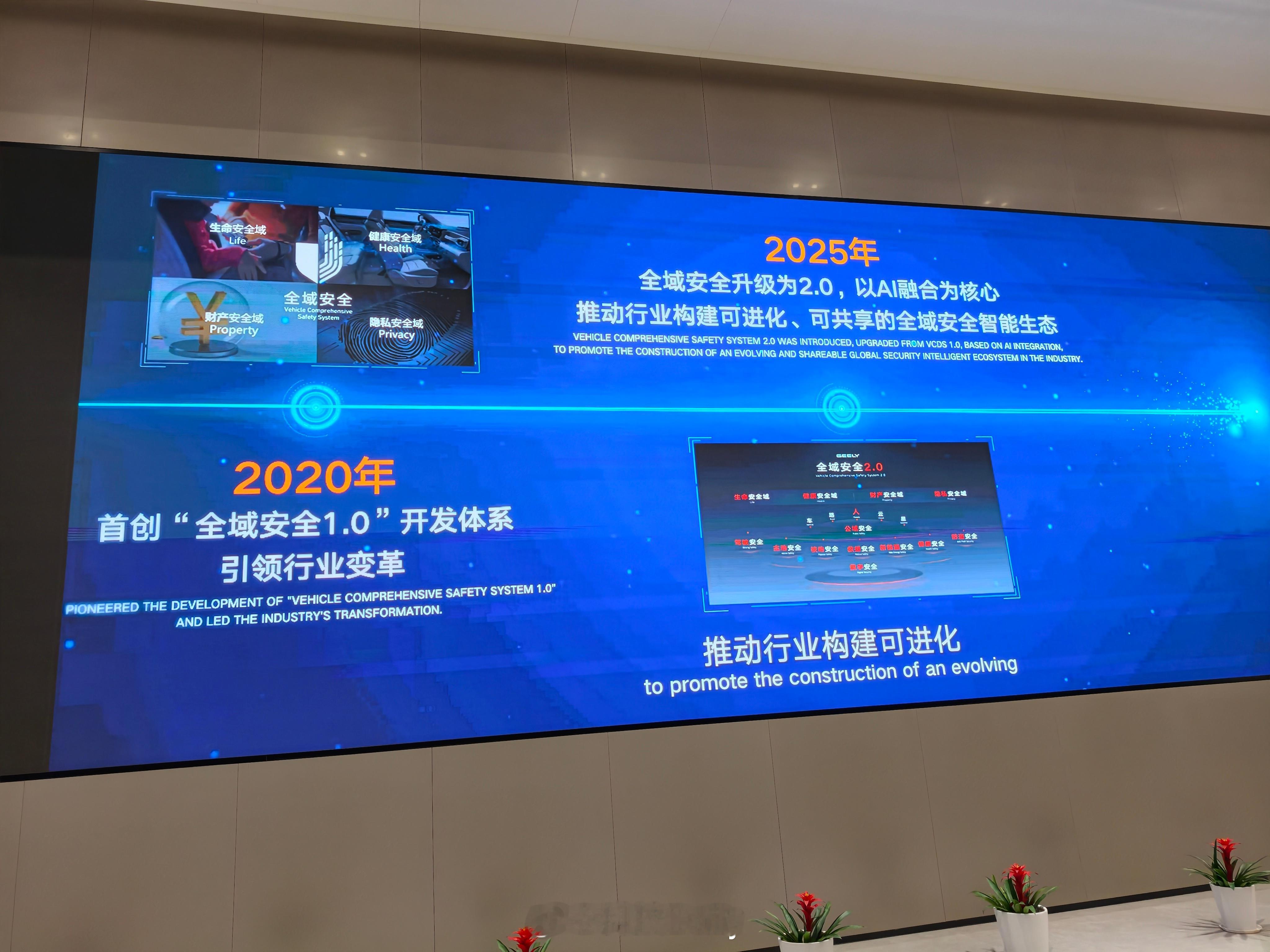 安全就是吉利，吉利就是安全的代名词。主动安全被动安全，一步一步脚印吉利打造全域安