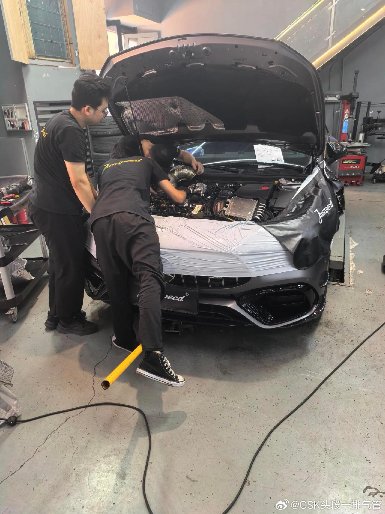 奔驰CLA45S AMG ⬆️ 升级CSK隔热头段200目  释放M139兽性、