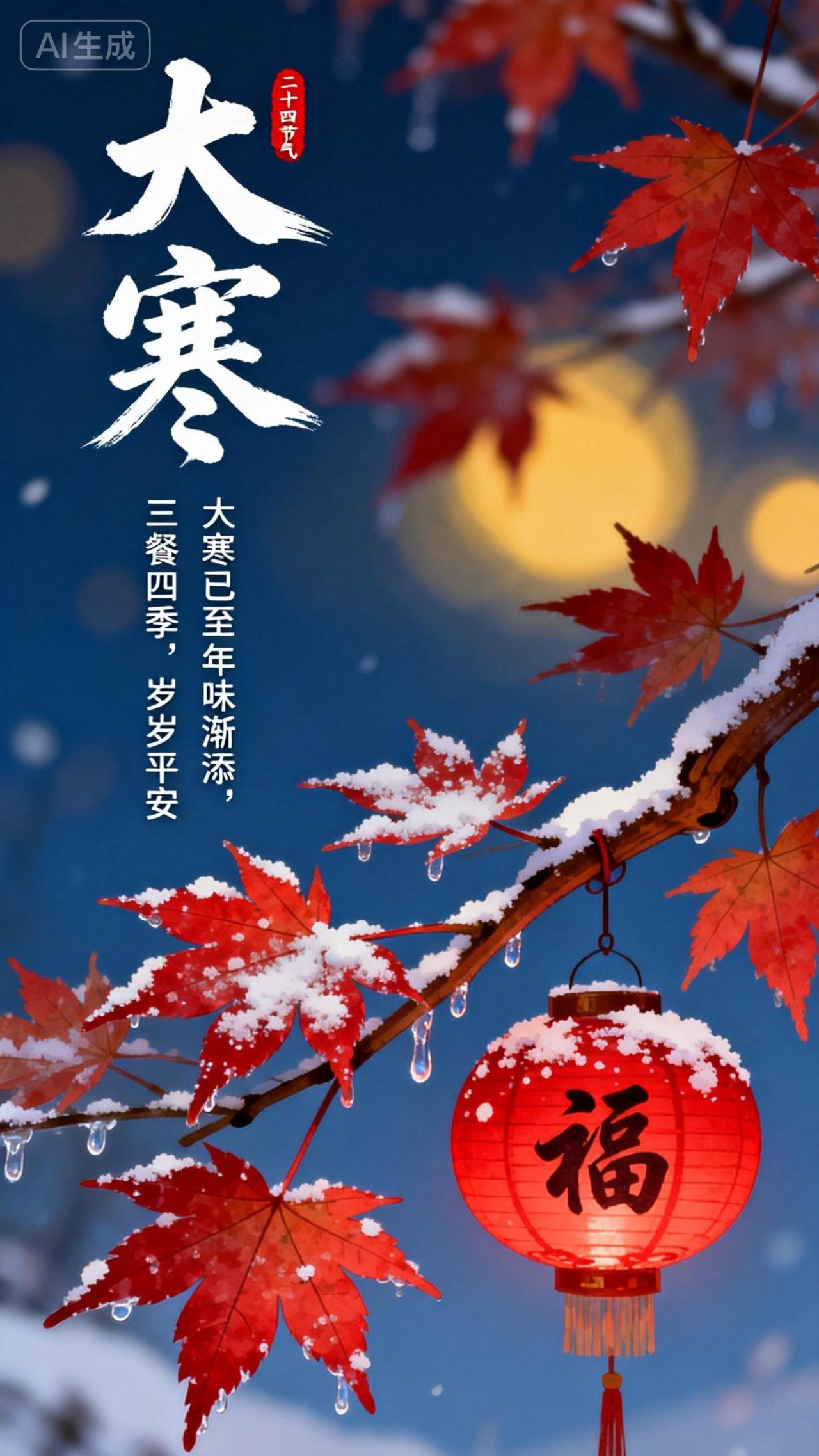 大寒至，岁末暖
 
今日大寒，二十四节气的最后一站，带着深冬的凛冽如期而至。
 