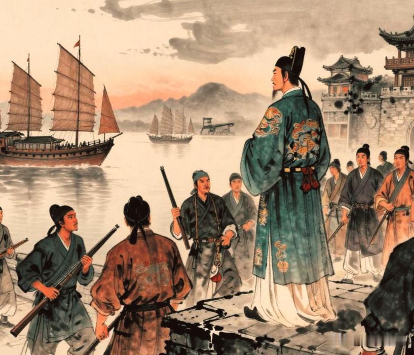 1849年4月1日，文翰给徐广缙定下最后期限，带着三艘军舰直接开进虎门江面，炮口