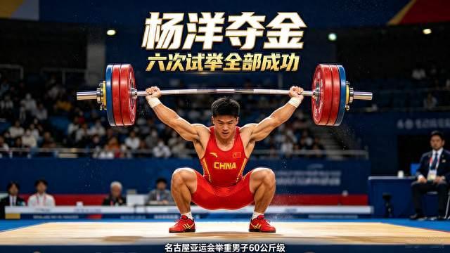 杨洋拿下举重金牌破亚运纪录