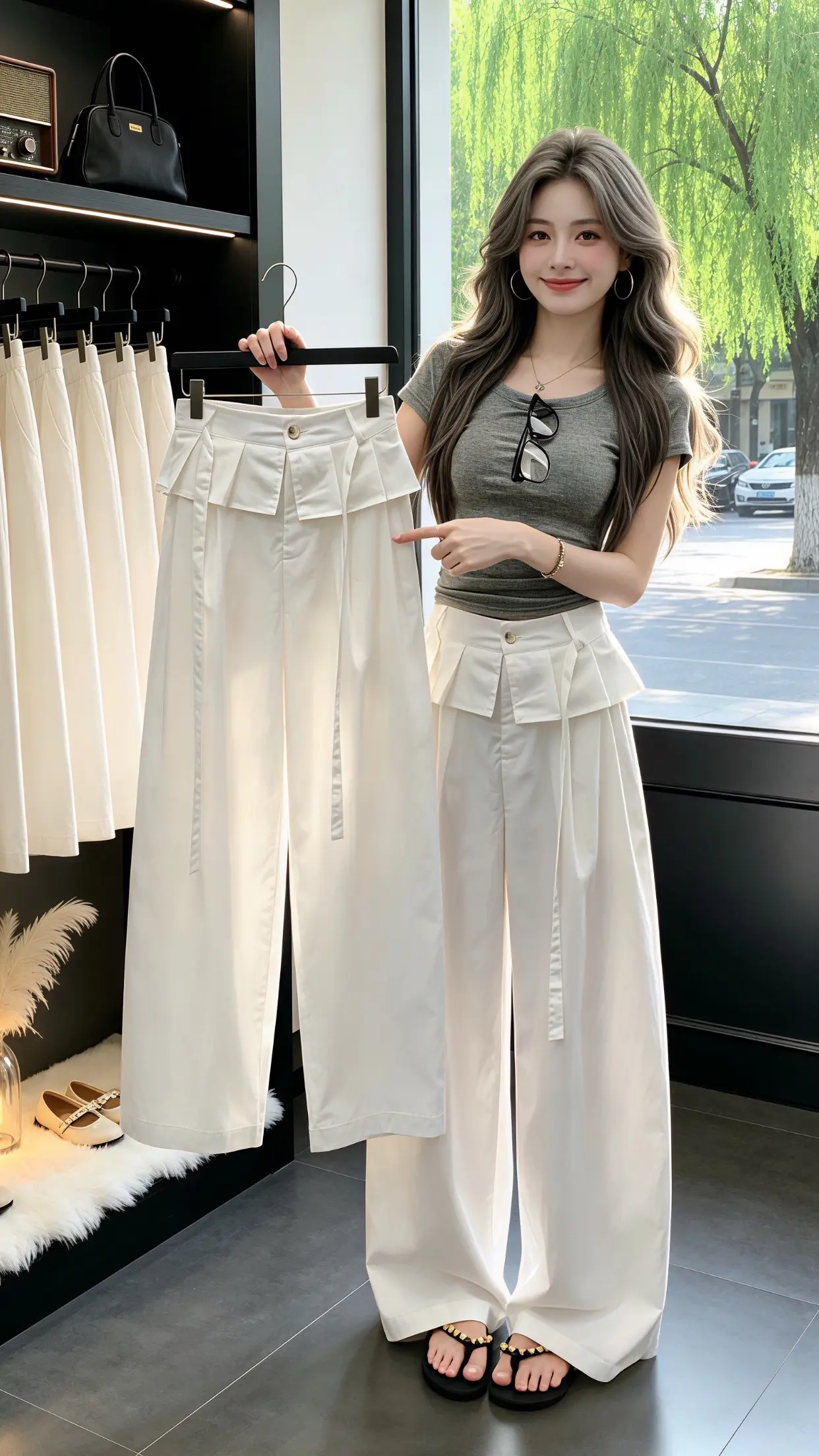 谁能拒绝夏日姐感穿搭呢 这才是女生们想找的裤子吧 夏日穿搭主打一个极简...