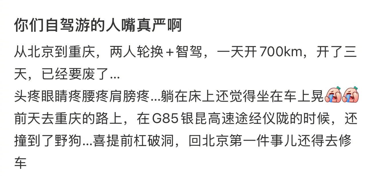 你们自驾游的人嘴真严 你们自驾游的人嘴真严 生活趣事狂想曲 ​​​