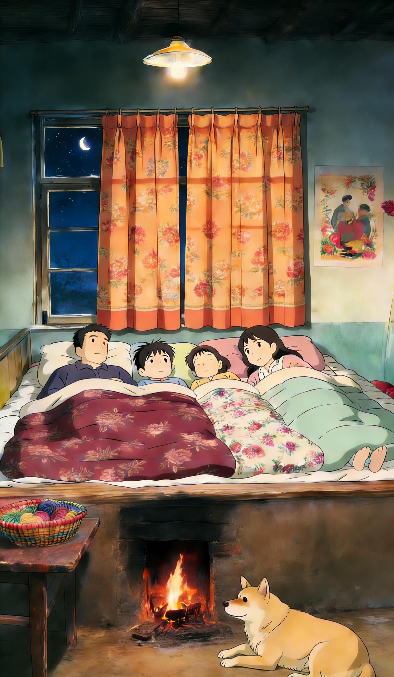 小时候，我睡炕尾，爸爸睡炕头，弟弟睡爸爸和妈妈中间，你们小时候是怎么睡的呢？