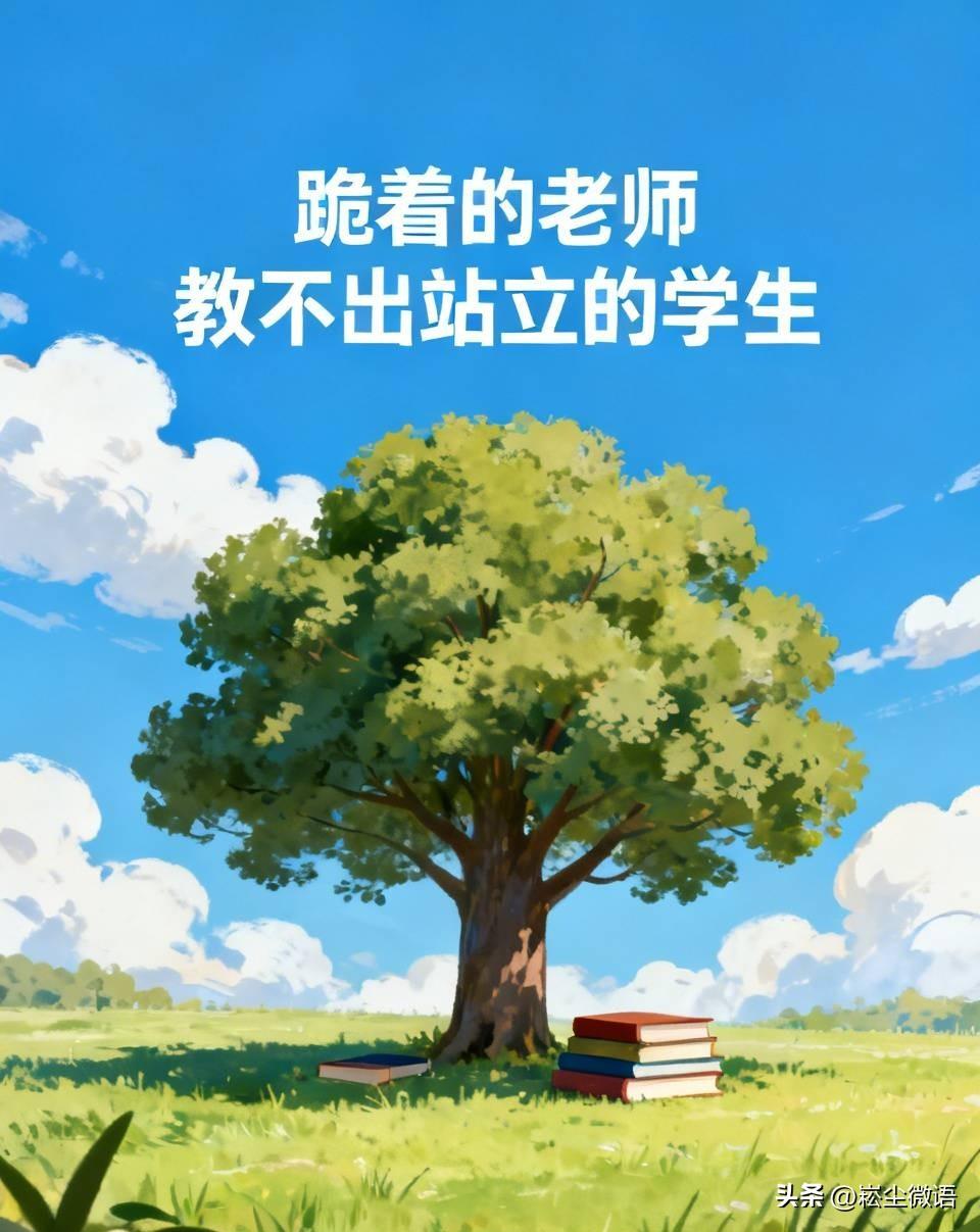 【跪着的老师教不出站立的学生】
大家认可这个观点吗？

现在的孩子谁都惹不起，碰