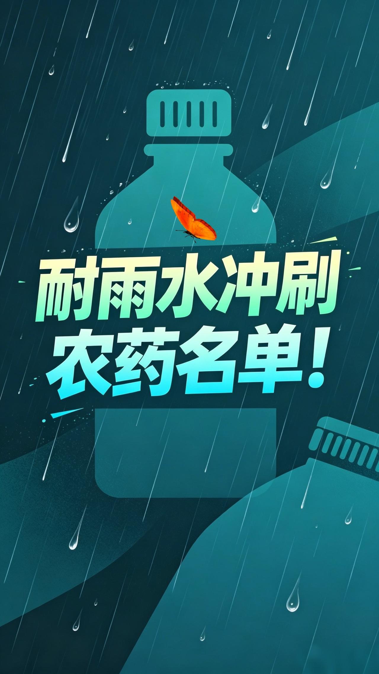 抗雨水冲刷农药名单来了！农药 杀虫剂 杀菌剂 雨水冲刷