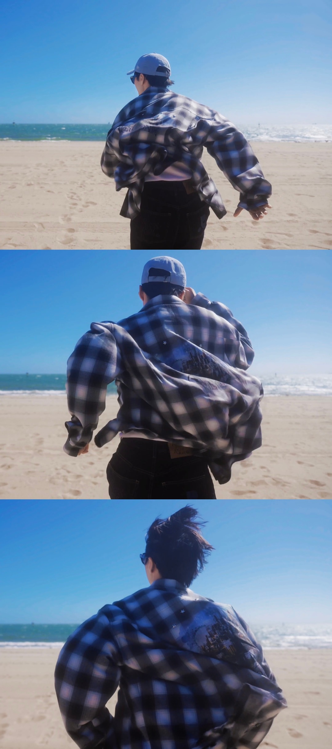 之前就想说，跑步姿势好动漫🥺王俊凯海边花絮