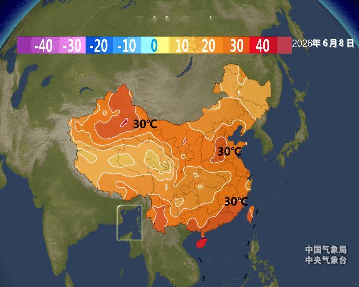 【气温】今天新疆、云南、海南、广西、广东等地出现高温。今天吐鲁番热度有所下降，海