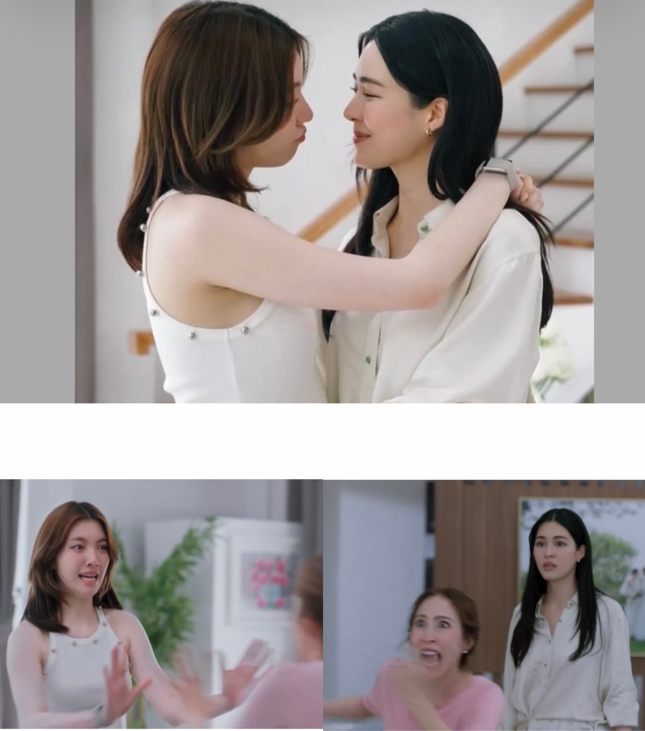 这套衣服的剧情也太反差了 老太婆没来的时候小两口那么甜蜜 老太婆一来鸡飞狗跳 