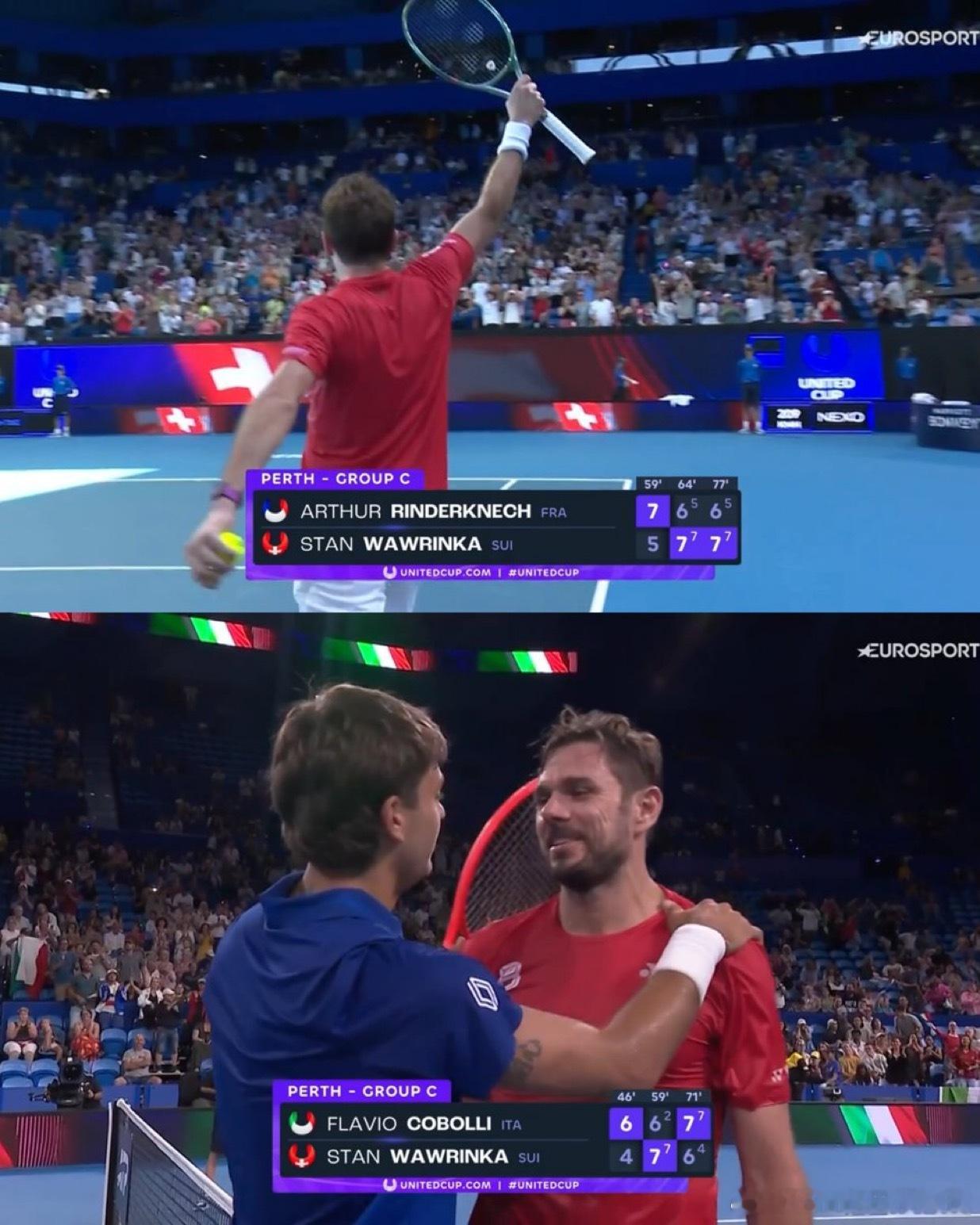 老兵不死，请点个赞40岁的斯坦·瓦林卡在他的告别巡回赛首战中，面对两位将在澳网获