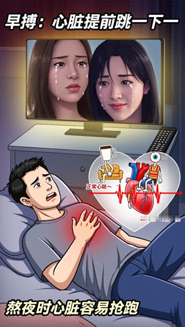 为什么熬夜时心脏会咯噔一下一心脏早愽的真相