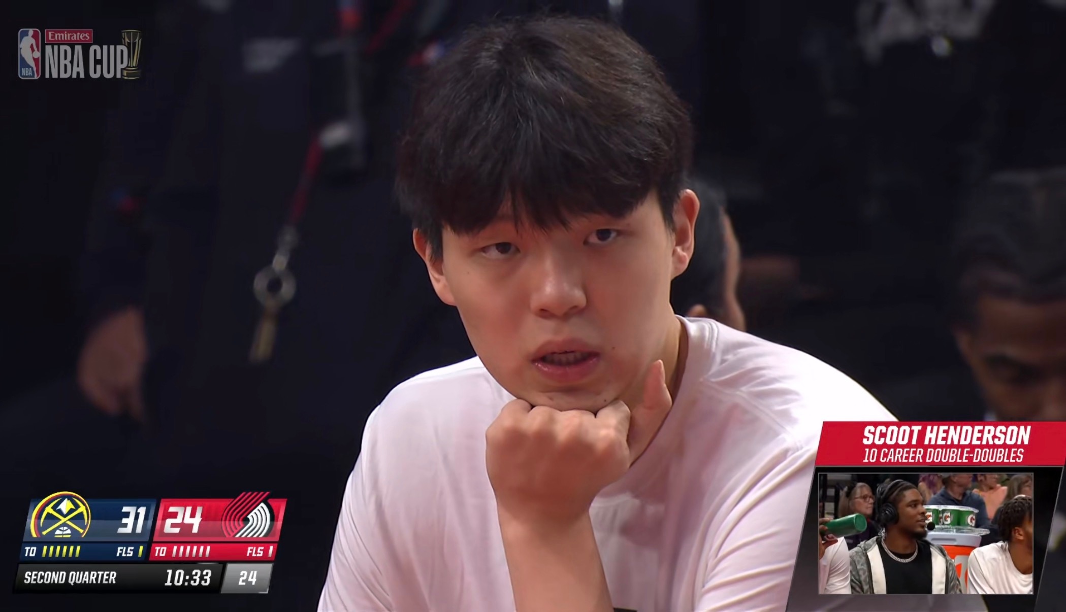 开拓者G6准绝杀掘金。杨瀚森没有获得出场机会，罗威的复出吃掉了替补中锋的时间，里