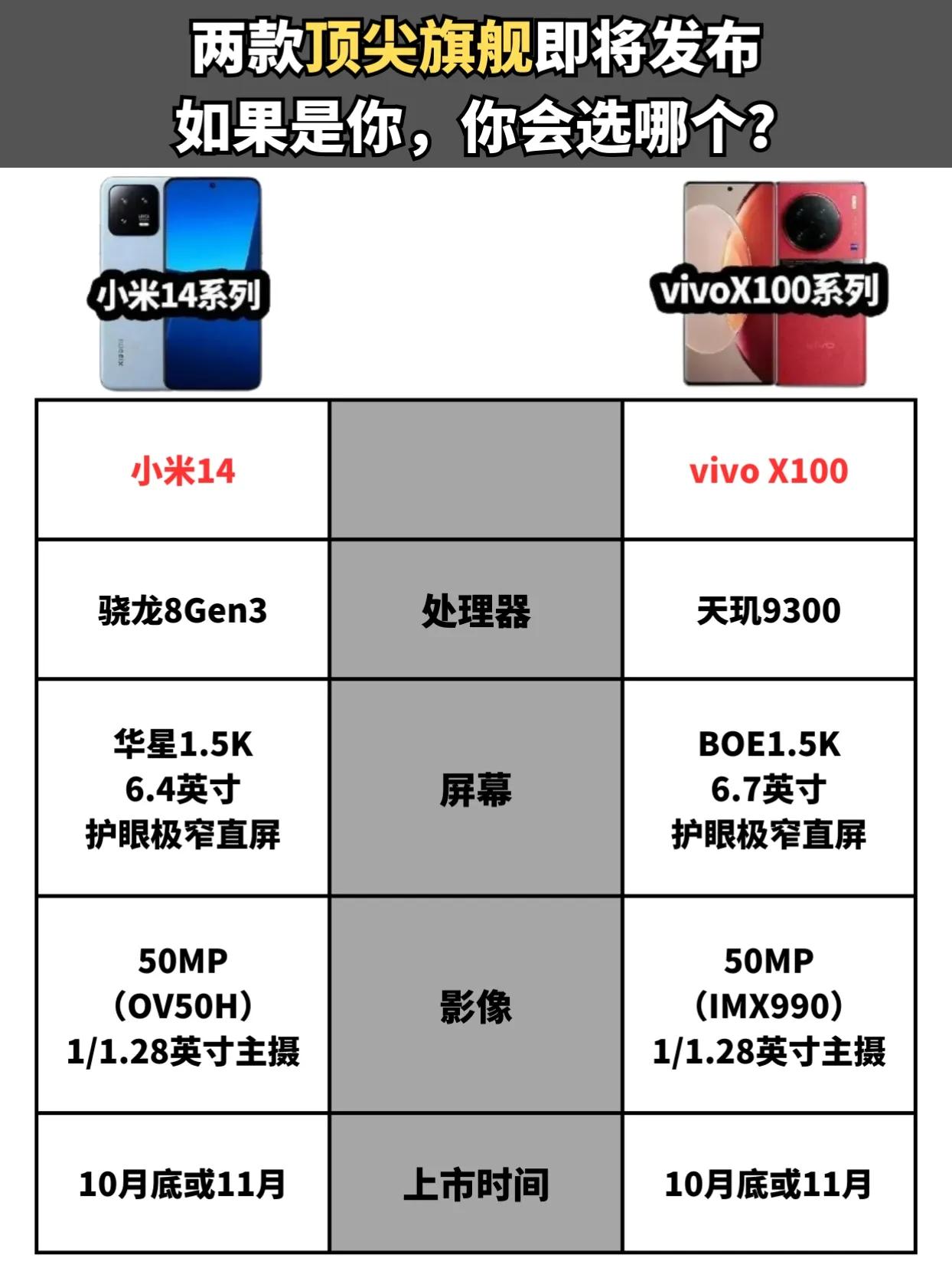 两款顶尖旗舰即将发布，如果是你，你会选哪个？ vivox100 #iqoo
