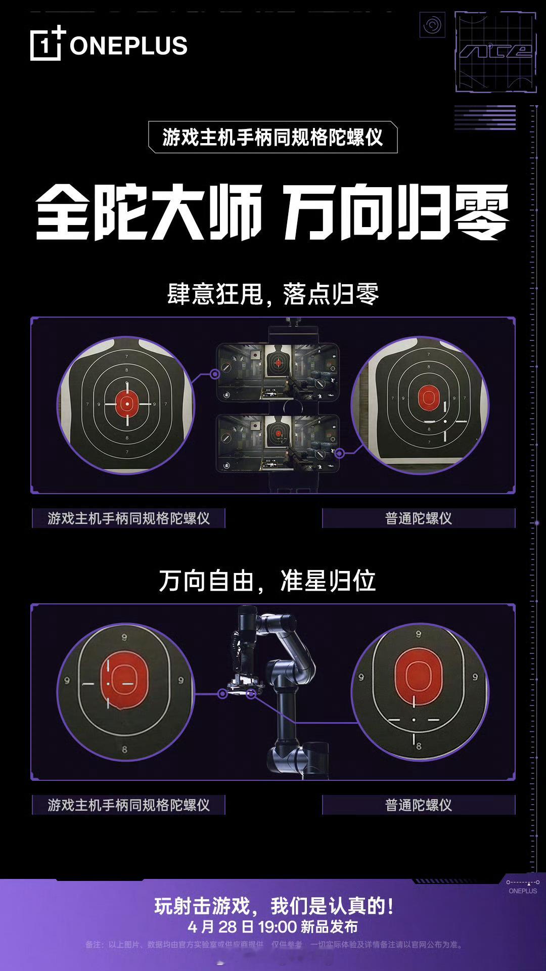 游戏主机手柄同规格陀螺仪，官方的宣发很直白了，玩射击游戏，一加Ace 6 至尊版