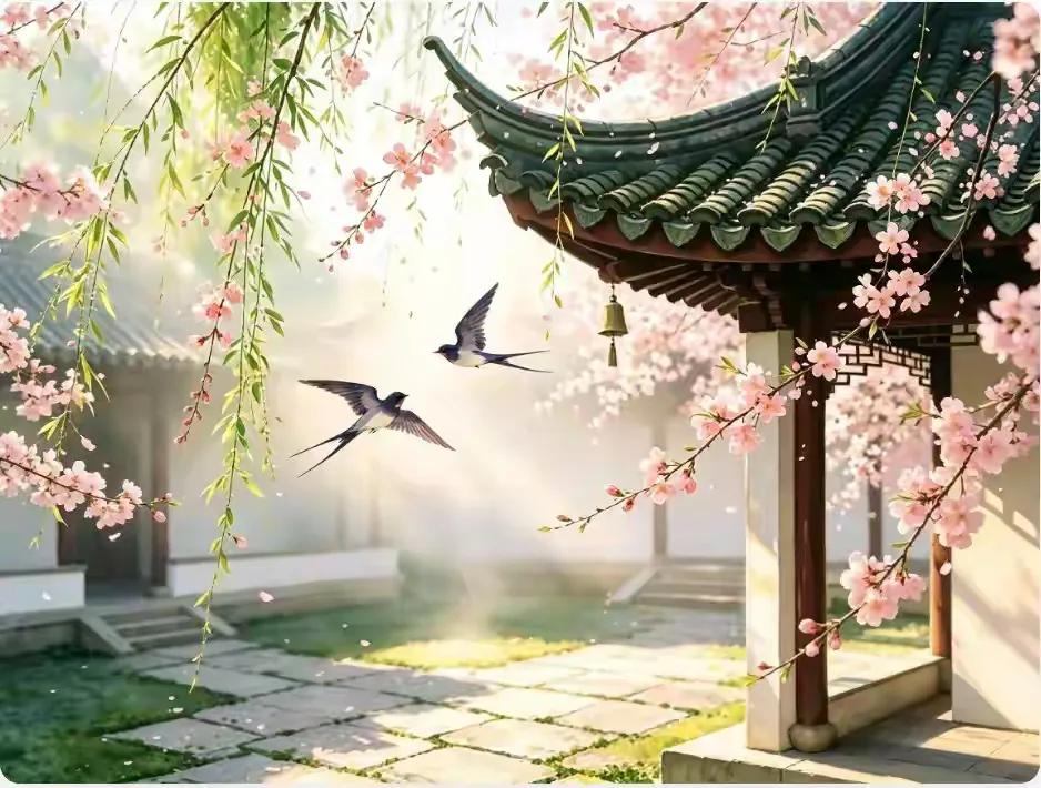 檐前紫燕裁春句，
屋后黄猫唱夏歌。
横批：《春句与夏歌》