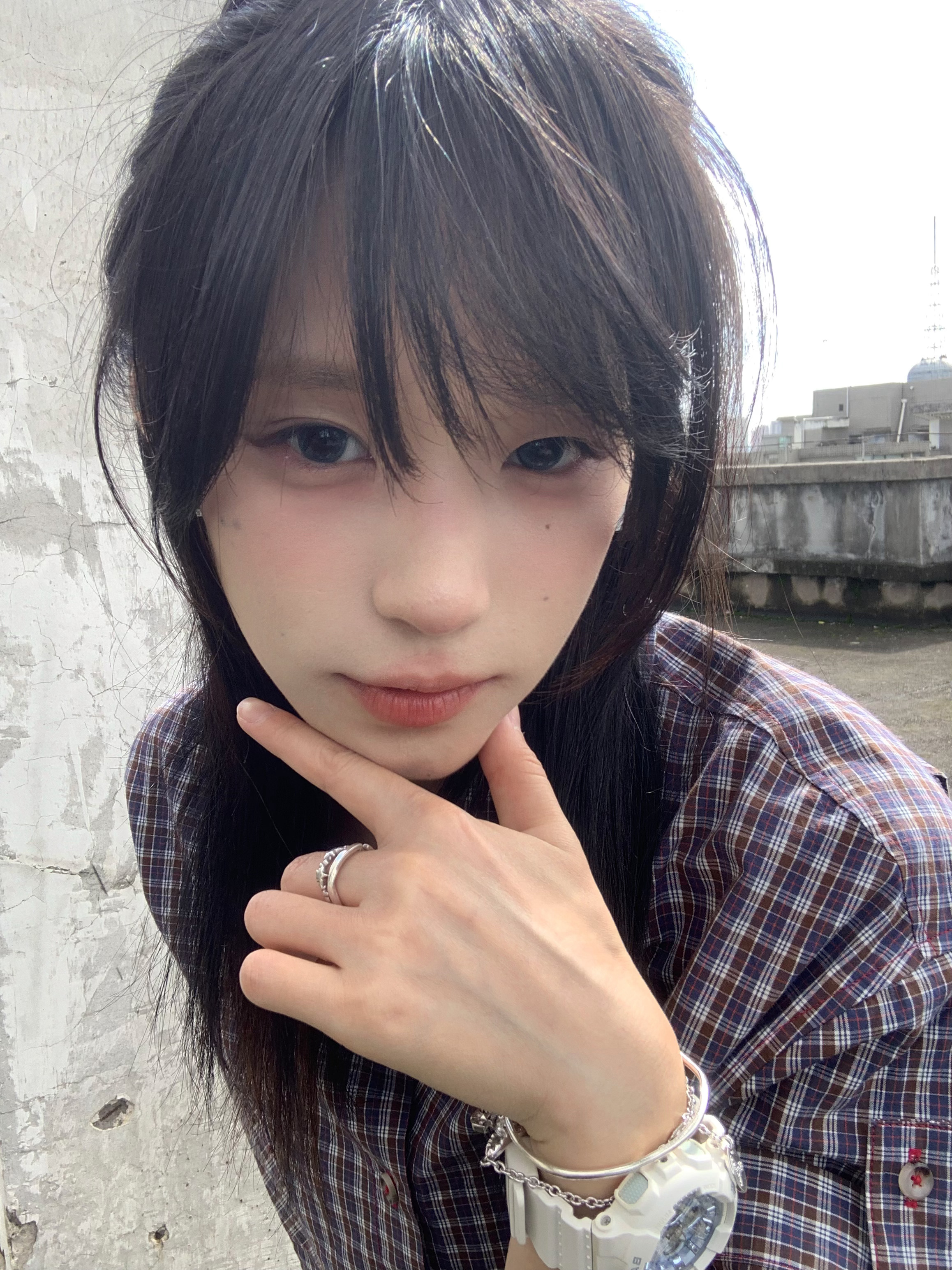 格子控感觉自己半扎头发特别帅气！🍎xr ​​​