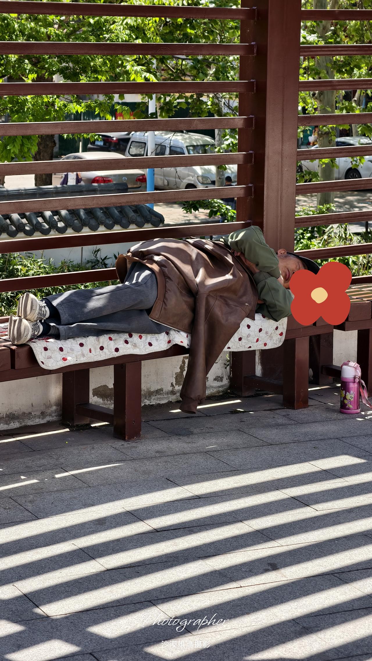 德州人民公园，午后的阳光暖融融，清风轻轻拂过。长椅上打个盹儿，梦里都是春天的味道