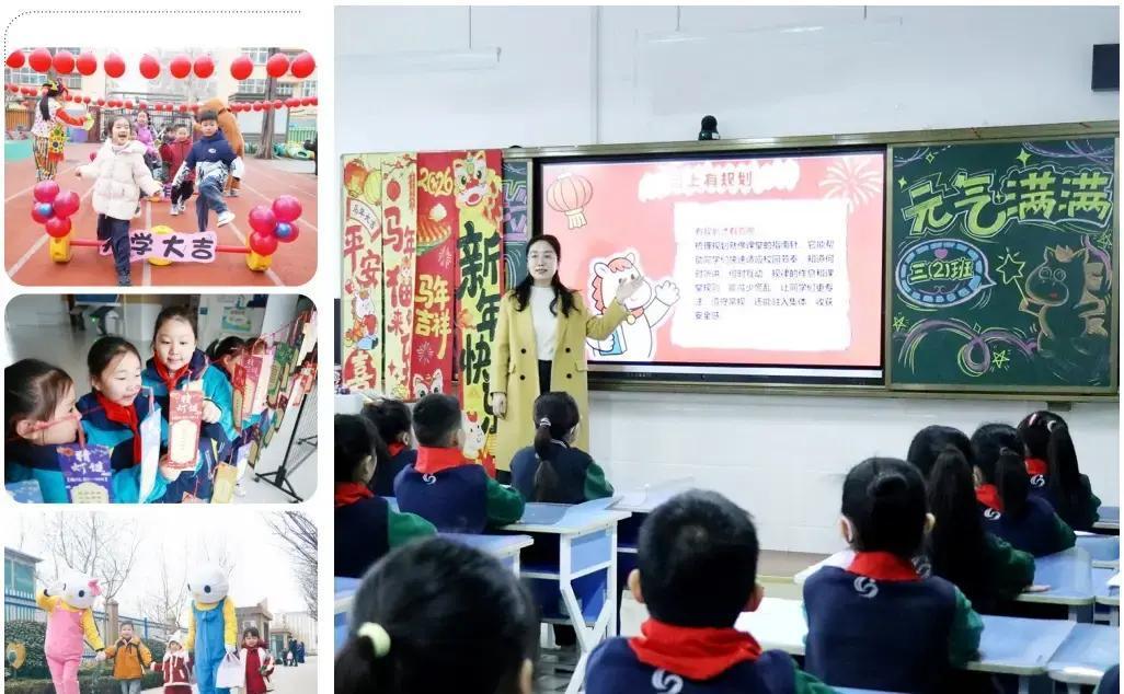 3月5日寿光校园门口，孩子们拖着行李箱返校，却发现这个春季学期全国最短，只剩不到