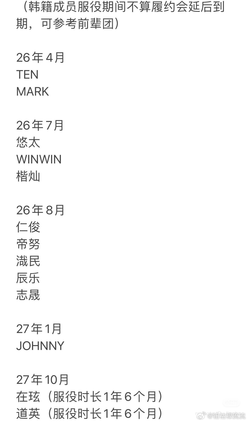 NCT成员合约到期时间推热转：NCT成员与SM合约到期时间 