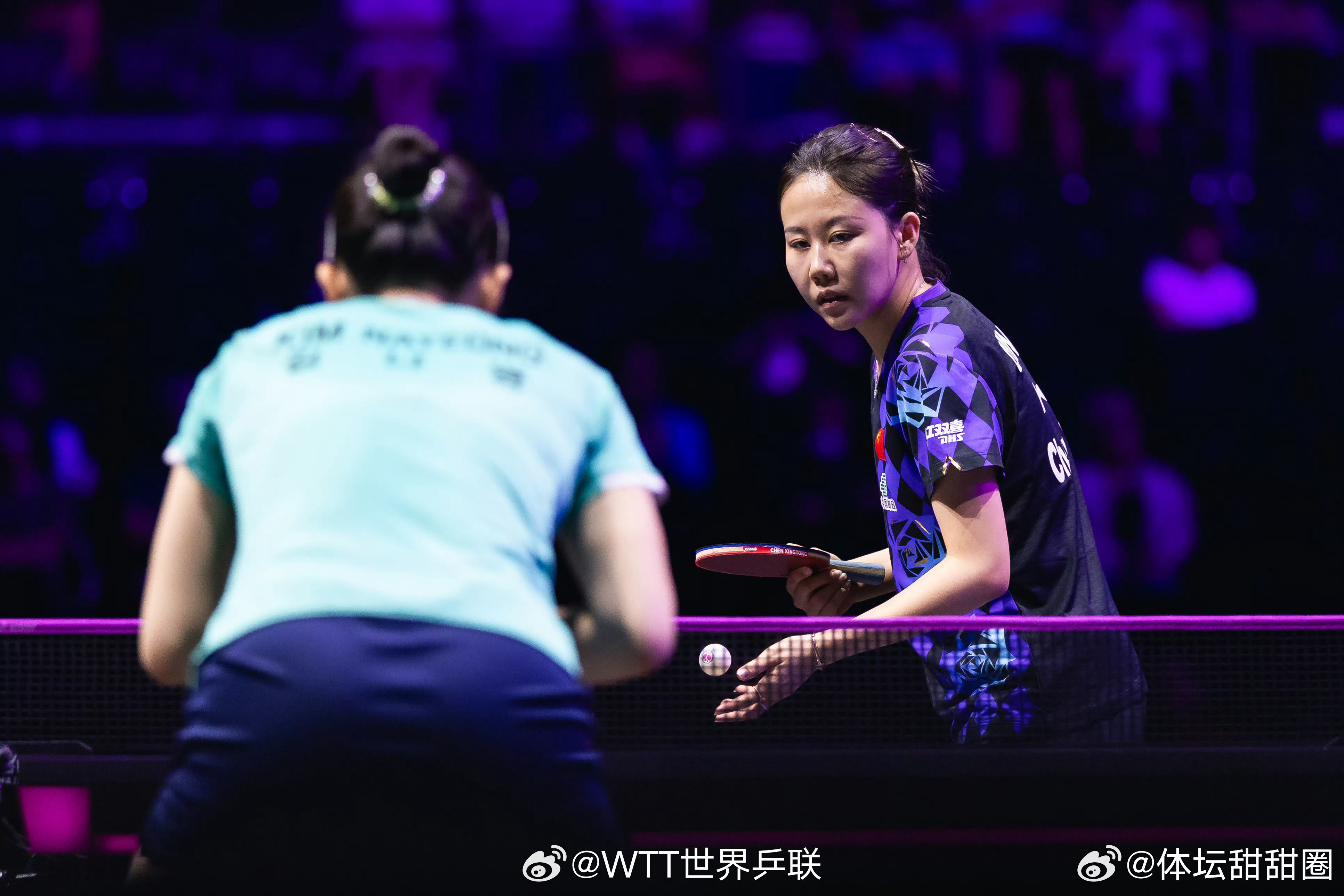 陈幸同3比0横扫金娜英WTT横滨冠军赛女单首轮，陈幸同3-0(11-6、11-5
