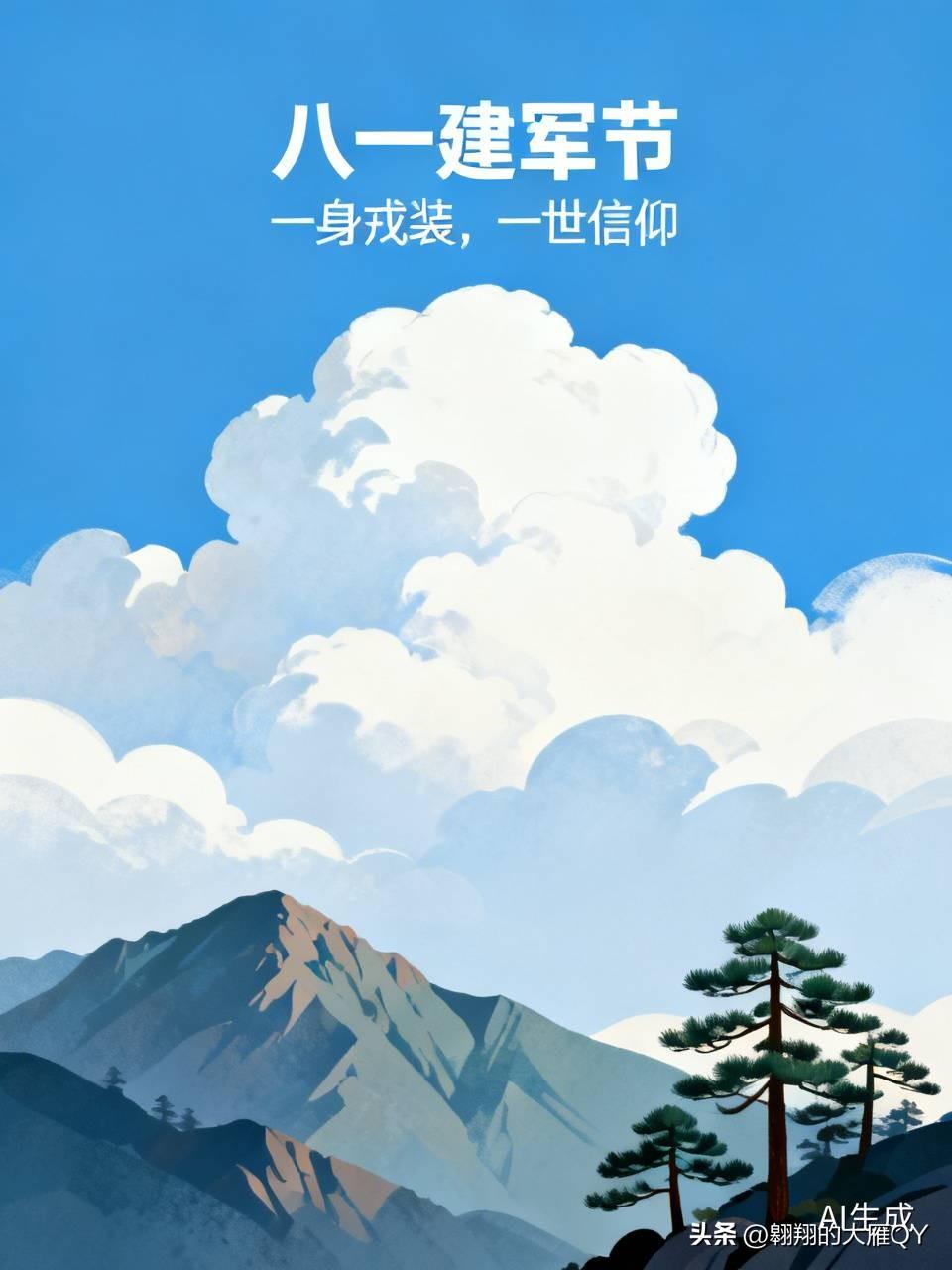 今天是八一建军节
八月一日，八一荣光。
一身戎装，一世信仰。
穿上军装，守护万里