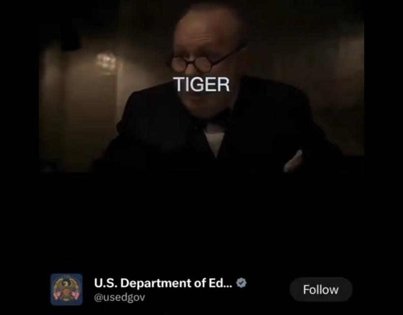 美国教育部发布一段影片，被指把特朗普比作希特勒，被批评后又将贴文删除。

据《福