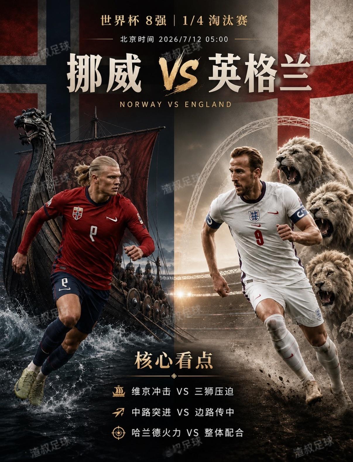 今日强强对话，谁能更胜一筹？挪威VS英格兰 阿根廷VS瑞士